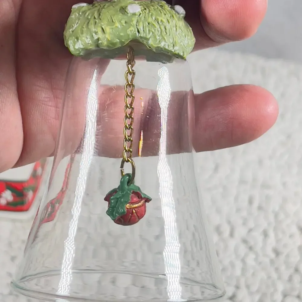 Novelino Christmas Through The Ages Glass Bell Resin Topper 1992 Elizabethan